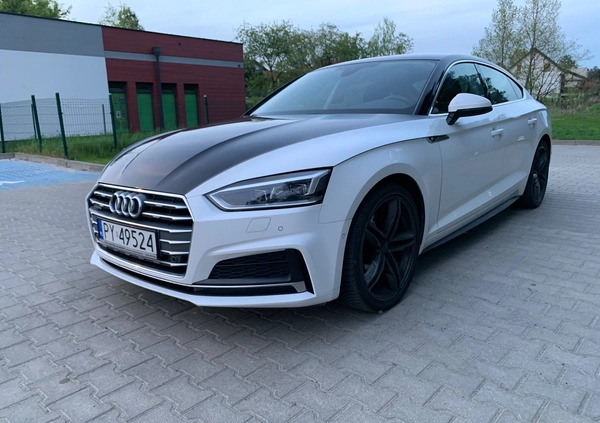 Audi A5 cena 103800 przebieg: 189000, rok produkcji 2018 z Poznań małe 106